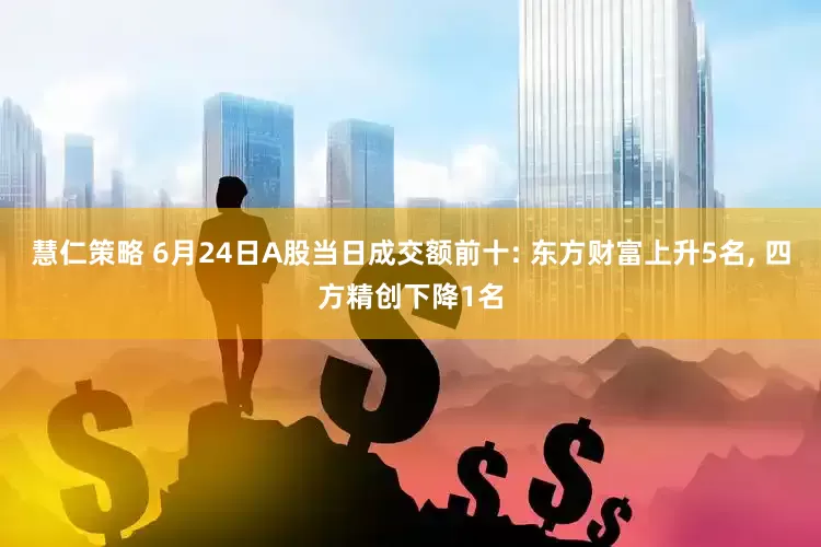 慧仁策略 6月24日A股当日成交额前十: 东方财富上升5名, 四方精创下降1名