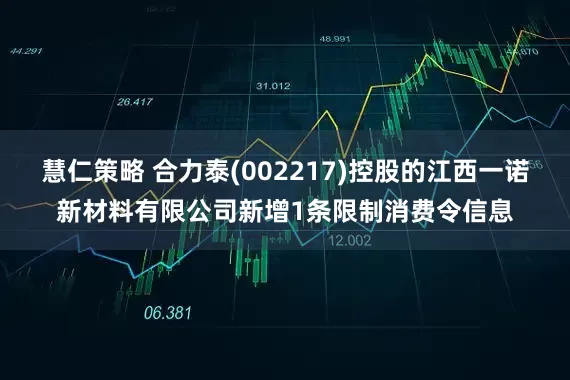 慧仁策略 合力泰(002217)控股的江西一诺新材料有限公司新增1条限制消费令信息